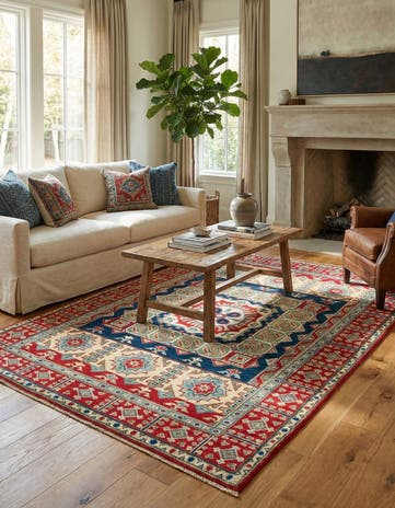 5' x 6' 8 Hand Knotted Kazak Rug