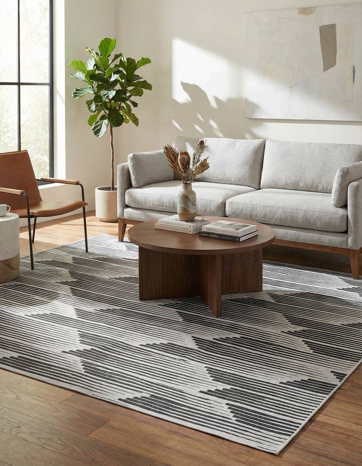 Detail image of 13' x 13'  Washable Modern Indoor / Outdoor Square Rug