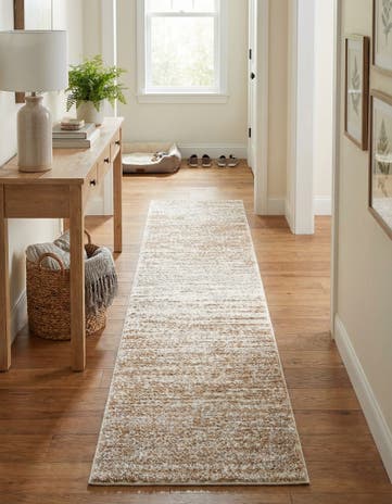 Smokey Taupe Sepia Runner Rug