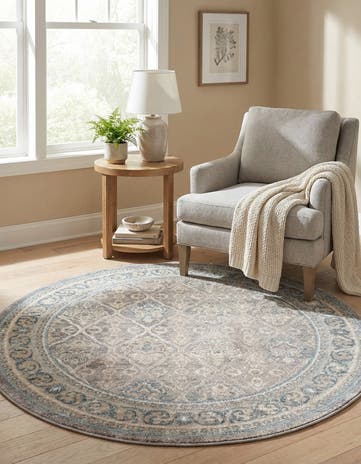 4' x 4' Viola Round Rug