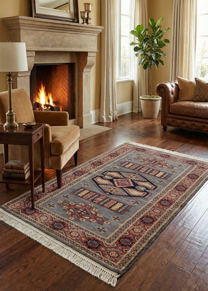 3' x 5' 1 Hand Knotted Bokhara Oriental Rug