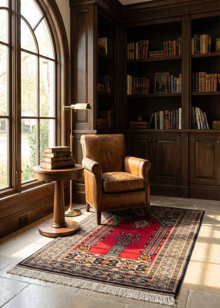 2' 9 x 4' 6 Hand Knotted Bokhara Wool Rug