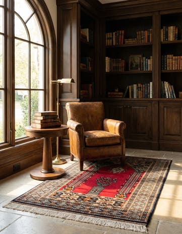 2' 9 x 4' 6 Hand Knotted Bokhara Wool Rug