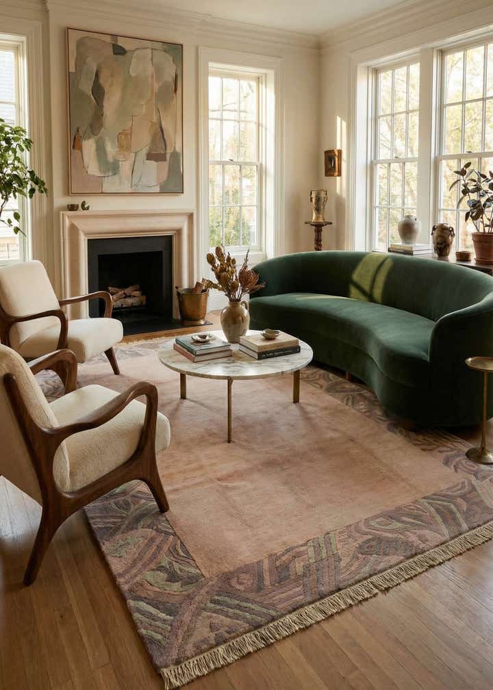 6' 6 x 9' 11 Hand Knotted Nepal Wool Rug