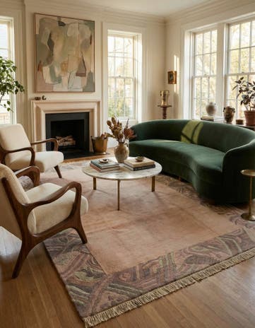 6' 6 x 9' 11 Hand Knotted Nepal Wool Rug