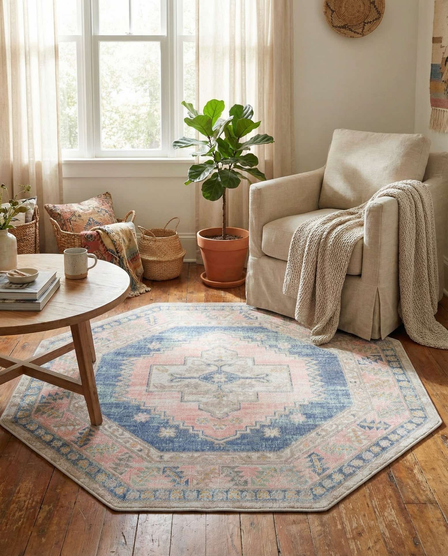 5' 3 x 5' 3 Whitney Octagon Rug