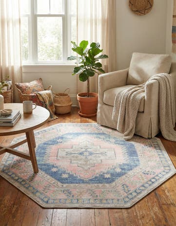 French Blue Whitney Octagon Rug