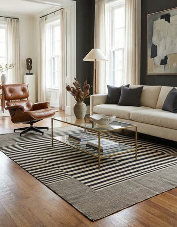 5' 9 x 7' 9 Hand Woven Kilim Modern Wool Rug
