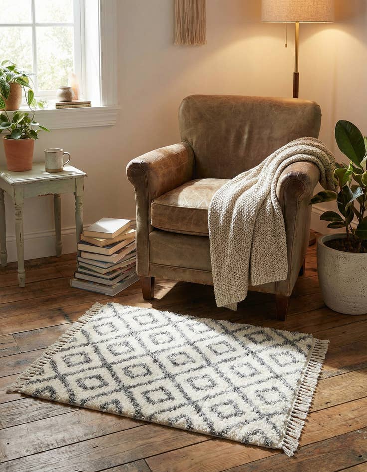 Detail image of 1' 4 x 1' 4 Lagom Shag Sample Rug