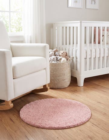 60cm x 60cm Zermatt Shag Round Rug