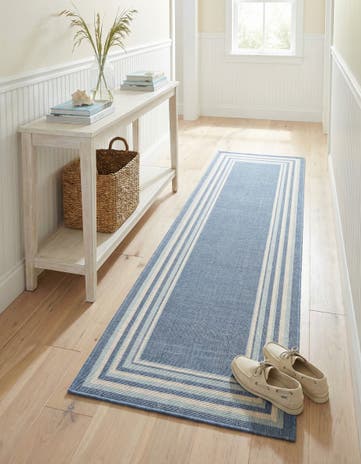 Blue Lotus Runner Rug