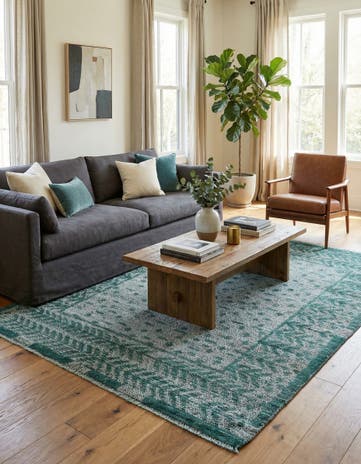 5' 3 x 6' 10 Hand Knotted Darya Wool Rug