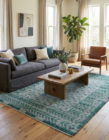 5' 3 x 6' 10 Hand Knotted Darya Wool Rug