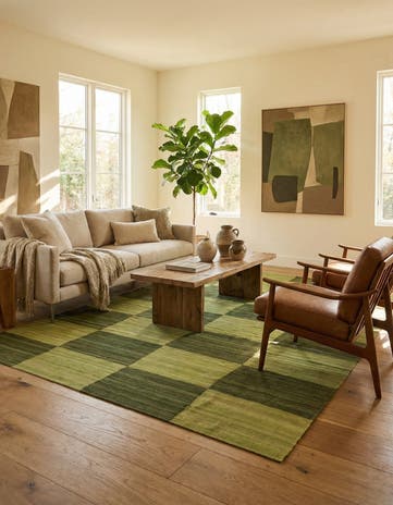 5' 7 x 7' 5 Hand Woven Kilim Modern Wool Rug