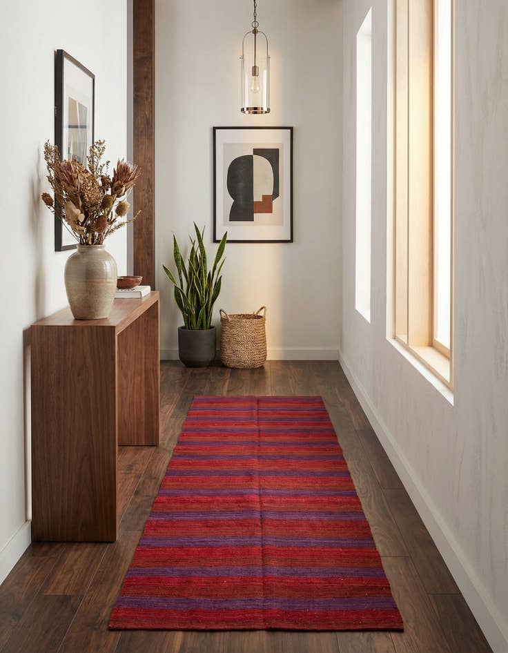 Detail image of 3' 5 x 6' 10  Hand Woven Kilim Modern Wool Runner Rug