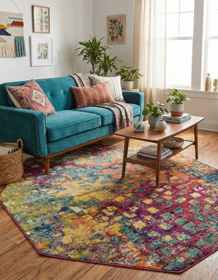 8' x 8' Washable Sevilla Octagon Rug