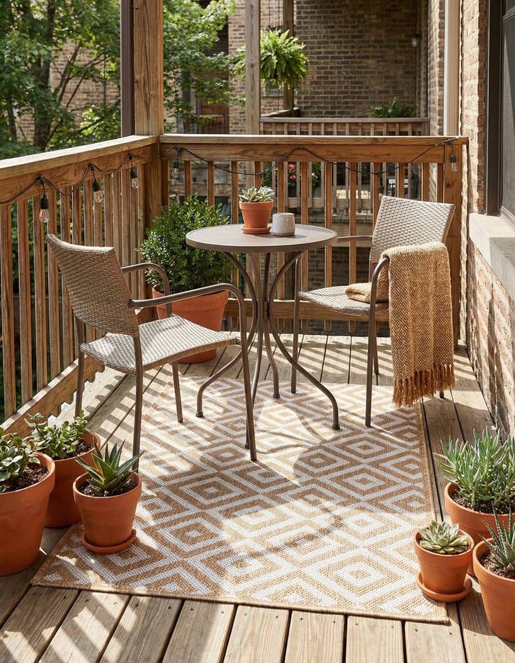 Detail image of  2' x 3'  Washable Jill Zarin Costa Rica Indoor / Outdoor Rug