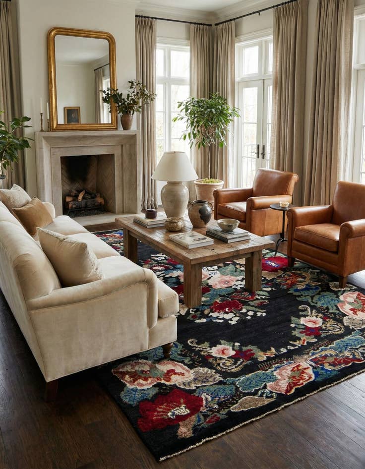 Detail image of  7' 8 x 10' 8  Hand Knotted Darya Rug