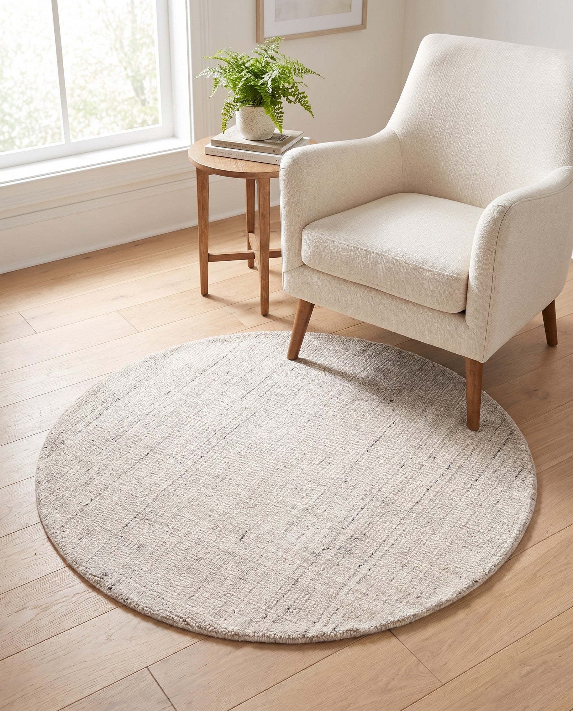 3' 1 x 3' 1 Hand Woven Jill Zarin English Manor Farmhouse Wool Round Rug