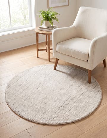 3' 1 x 3' 1 Hand Woven Jill Zarin English Manor Farmhouse Wool Round Rug