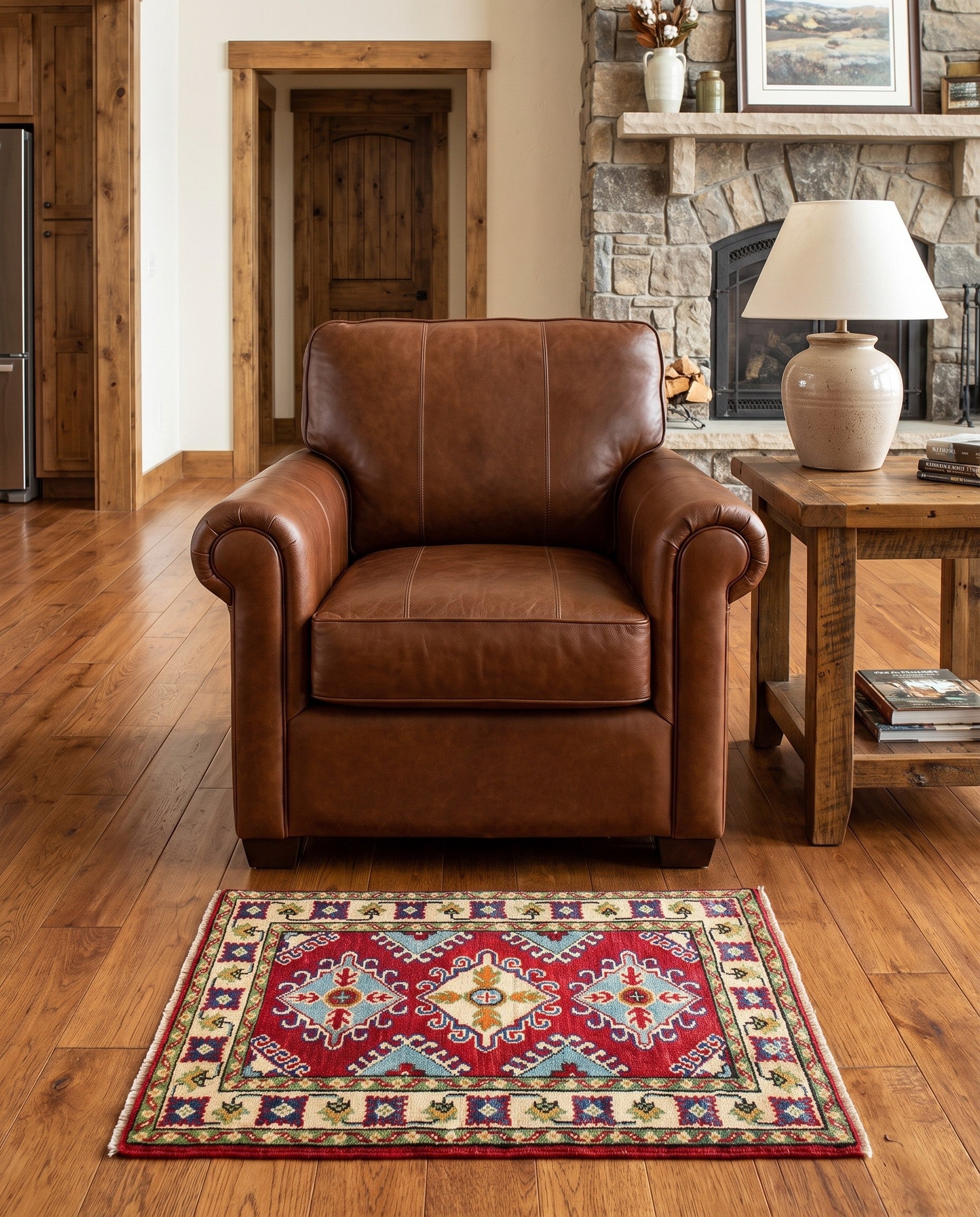 2' x 2' 11 Hand Knotted Kazak Rug