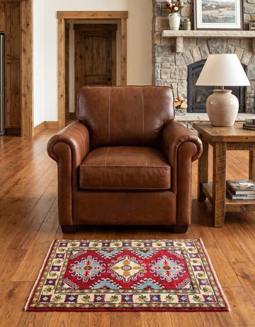 2' x 2' 11 Hand Knotted Kazak Rug