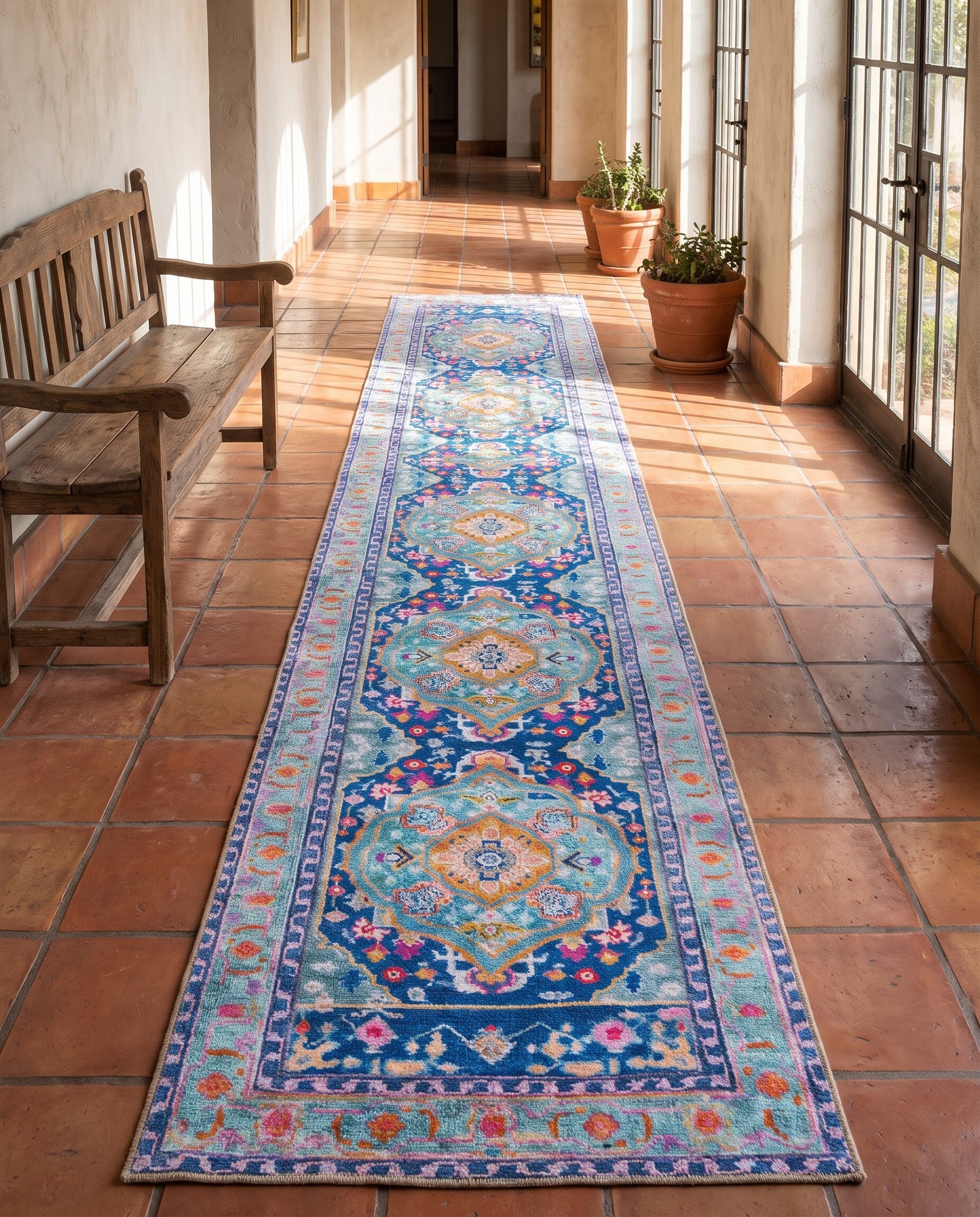 2' 6 x 14' Washable Timeless Runner Rug