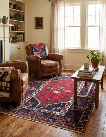 4' x 5' 11 Hand Knotted Anatolian Wool Rug