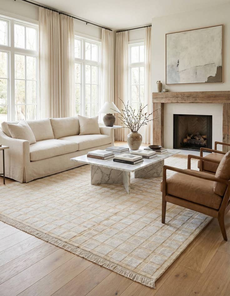 Detail image of  6' 6 x 9' 9  Hand Knotted Darya Wool Rug