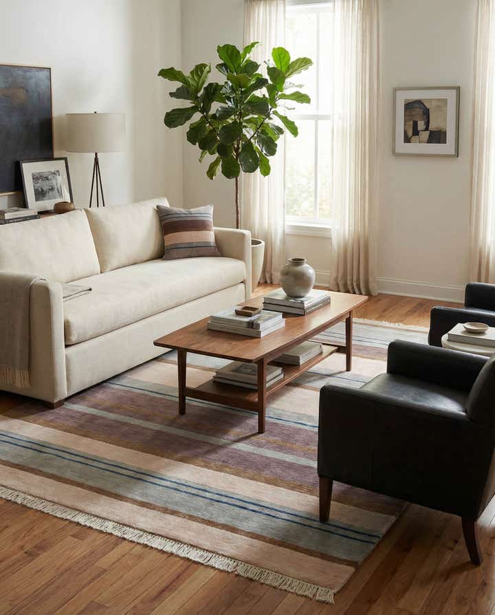 4' 11 x 6' 7 Hand Knotted Darya Wool Rug