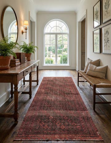 3' 3 x 6' 3 Hand Knotted Ultra Vintage Persian Wool Runner Rug
