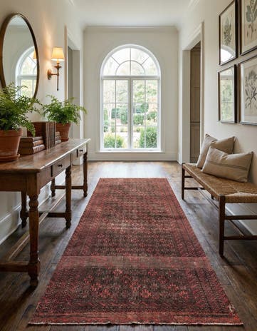 3' 3 x 6' 3 Hand Knotted Ultra Vintage Persian Wool Runner Rug