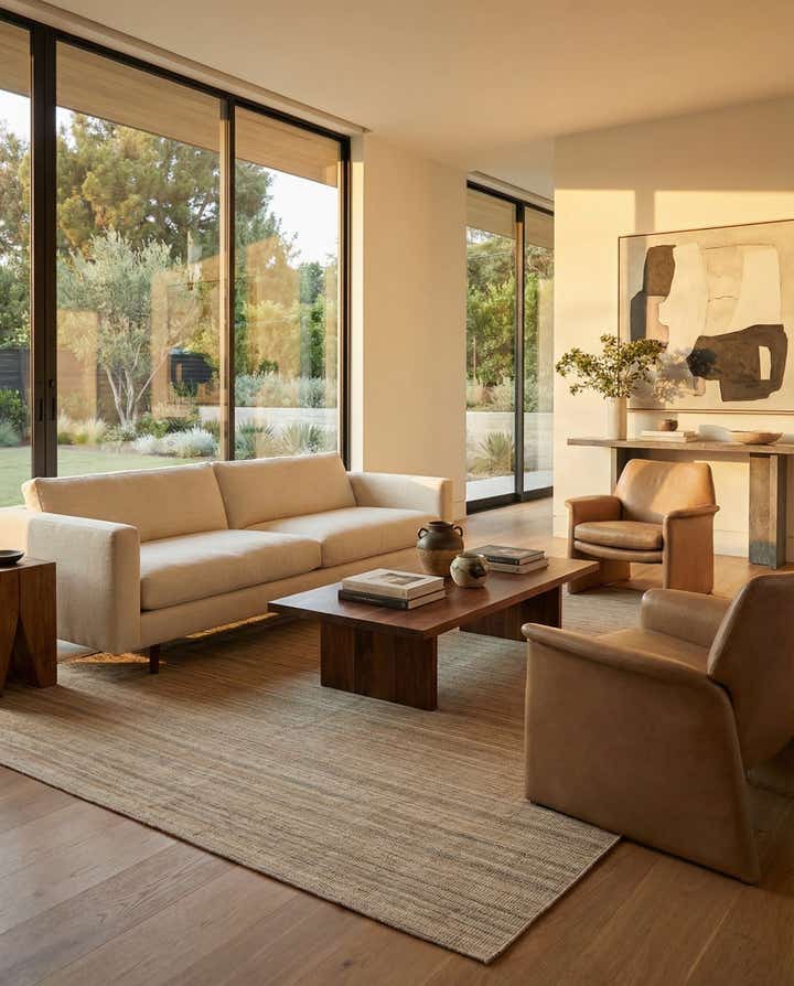 6' 8 x 9' 1 Hand Woven Kilim Modern Wool Rug