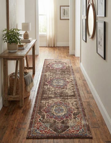 Chocolate Brown Eden Runner Rug