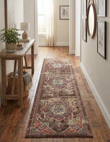 Chocolate Brown Eden Runner Rug