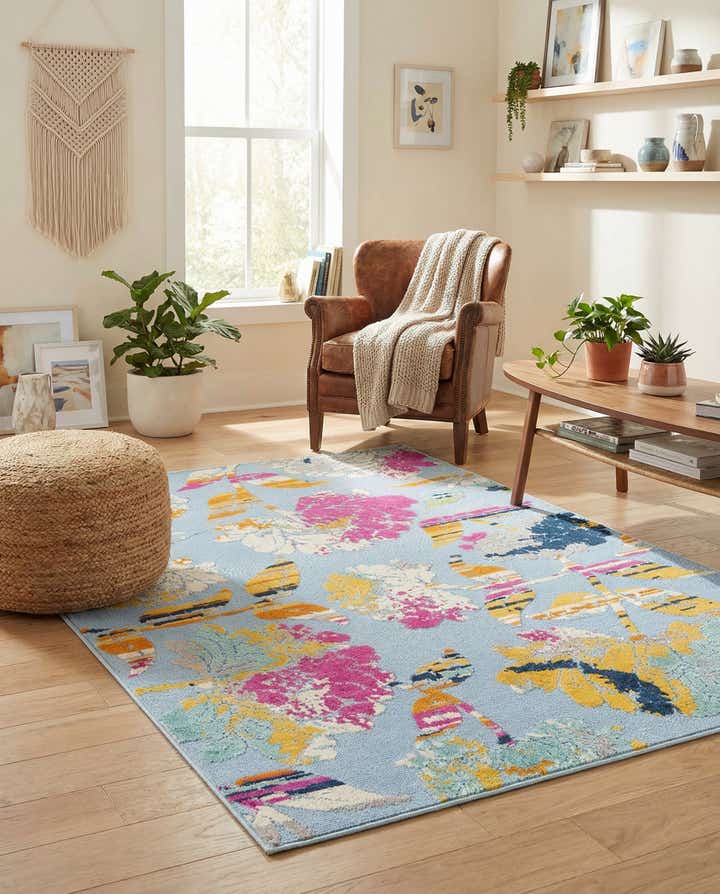 5' 3 x 7' 7 Easy-Clean Indoor / Outdoor Rug