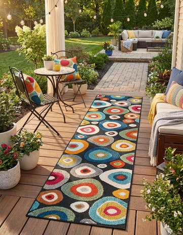 2' 7 x 10' Easy-Clean Casablanca Indoor / Outdoor Runner Rug