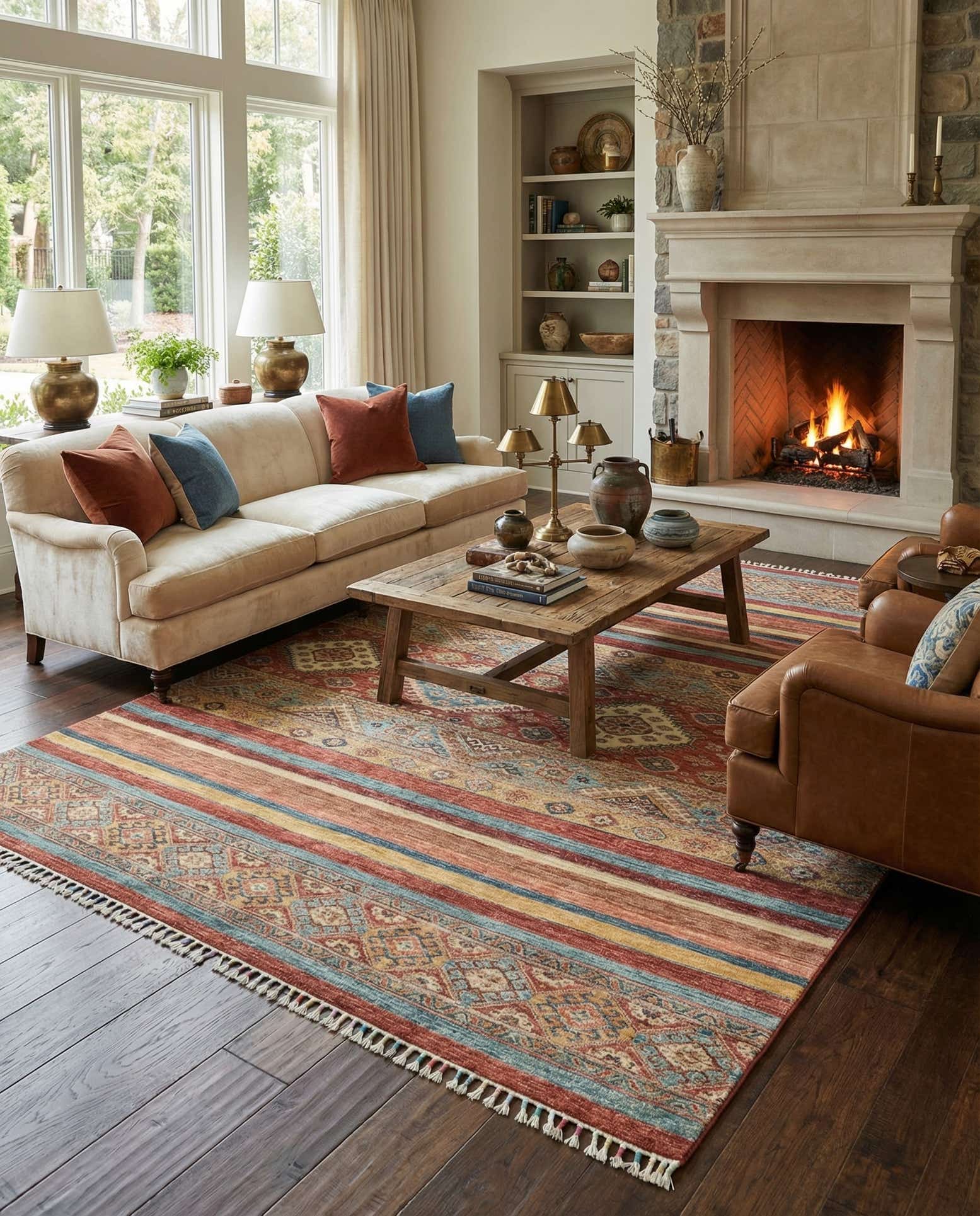 5' 7 x 7' 8 Hand Knotted Ariana Ziegler Rug
