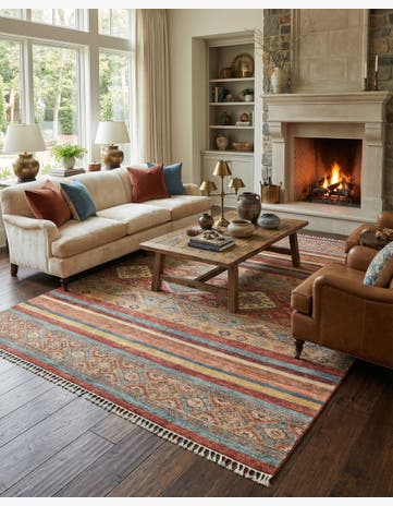 5' 7 x 7' 8 Hand Knotted Ariana Ziegler Rug