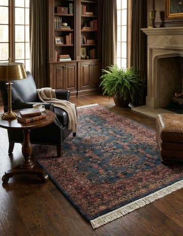 4' 3 x 5' 7 Hand Knotted Bokhara Oriental Wool Rug