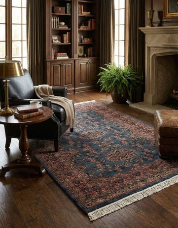 4' 3 x 5' 7 Hand Knotted Bokhara Oriental Wool Rug