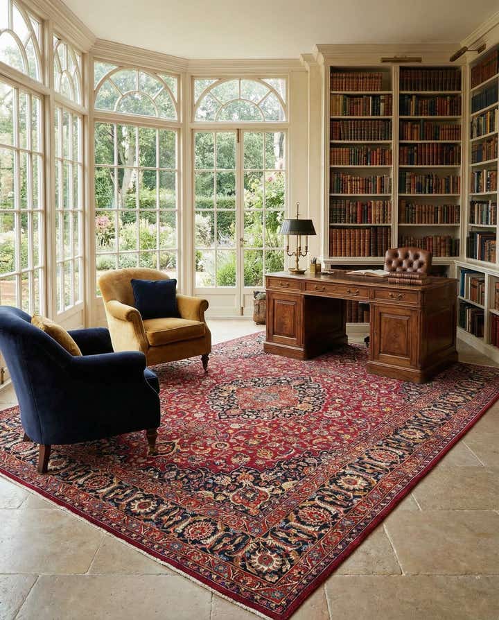 9' 7 x 12' 8 Mashad Wool Rug
