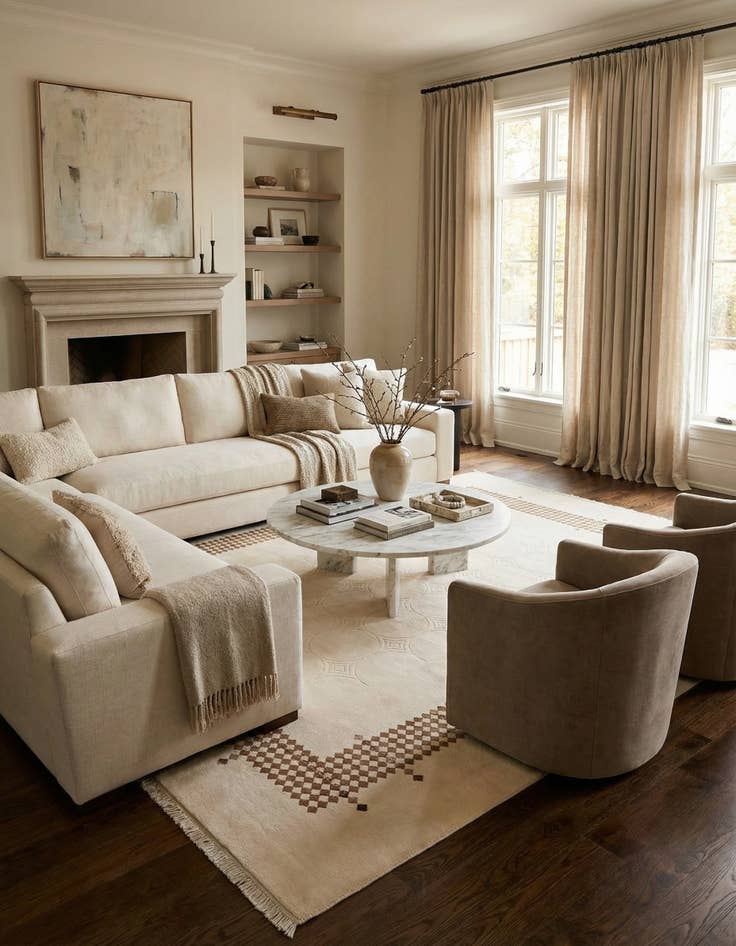 Detail image of  6' 10 x 10' 2  Hand Knotted Darya Wool Rug