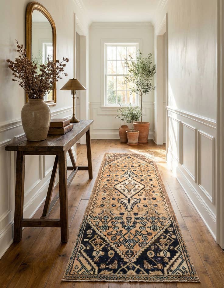 Detail image of 2' 11 x 8' 6 Hamedan Runner Rug