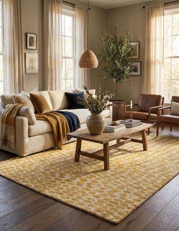 6' 1 x 9' 3 Hand Knotted Darya Wool Rug