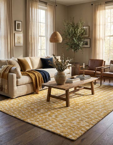 6' 1 x 9' 3 Hand Knotted Darya Wool Rug