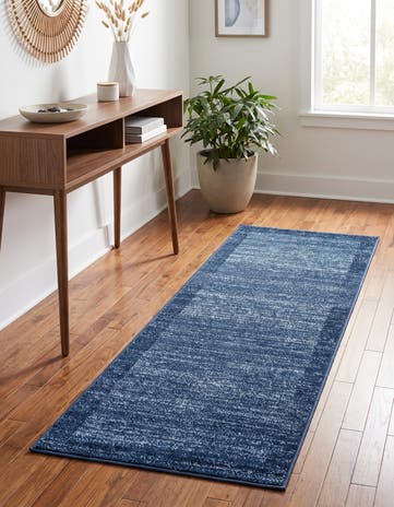 Navy Blue Angelica Runner Rug