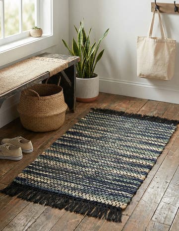 2' x 3' 1 Hand Woven Chunky Jute Rug