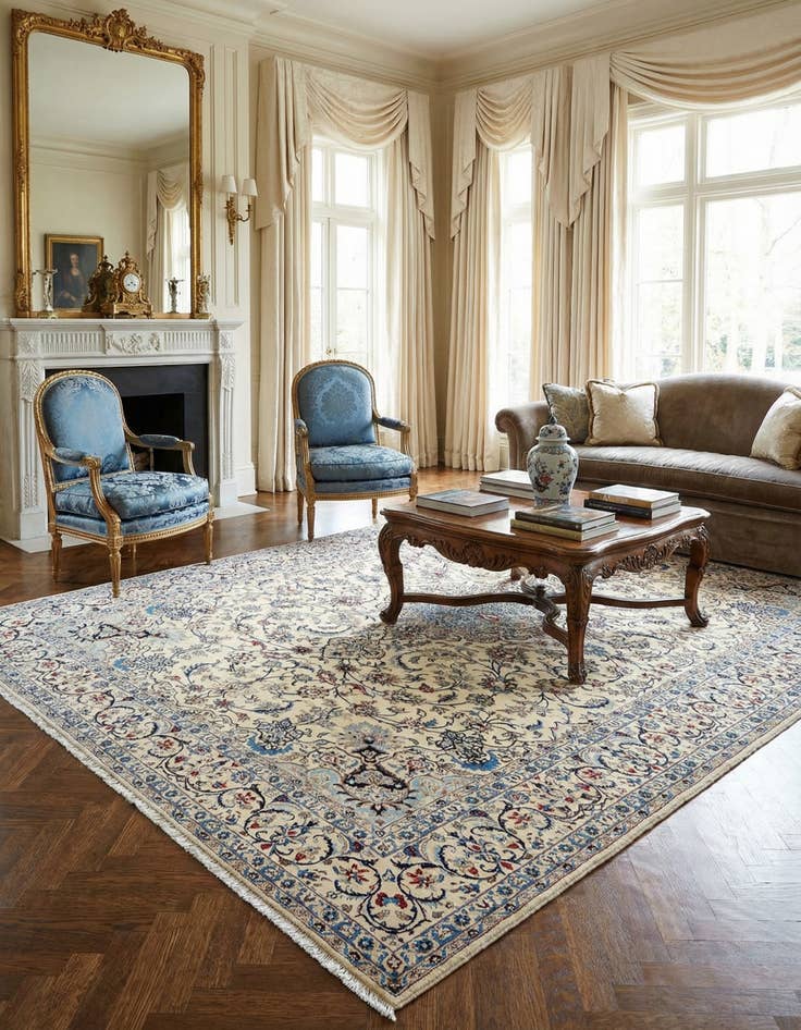 Detail image of 8' 6 x 10' 2 Nain Wool Rug