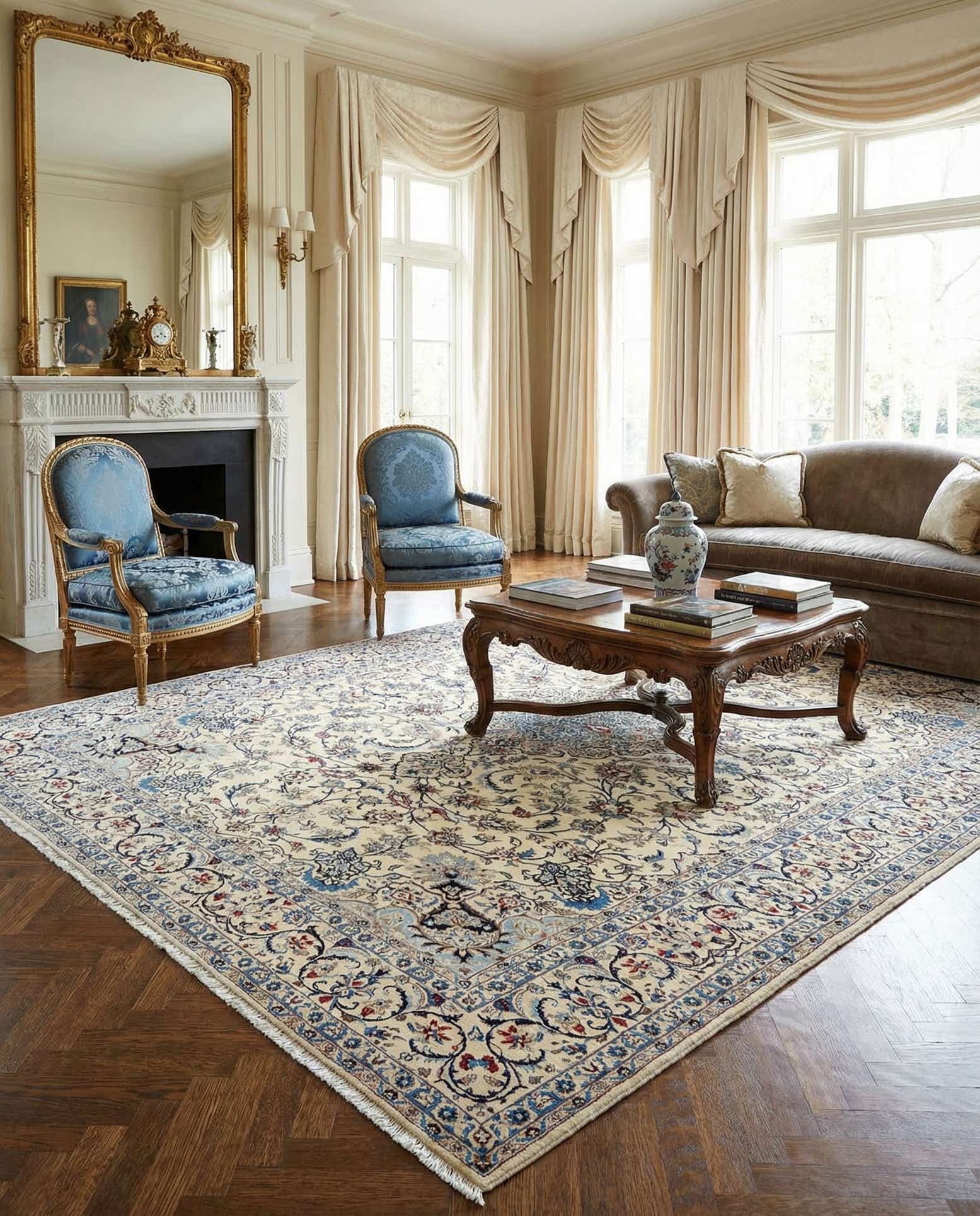 8' 6 x 10' 2 Nain Wool Rug
